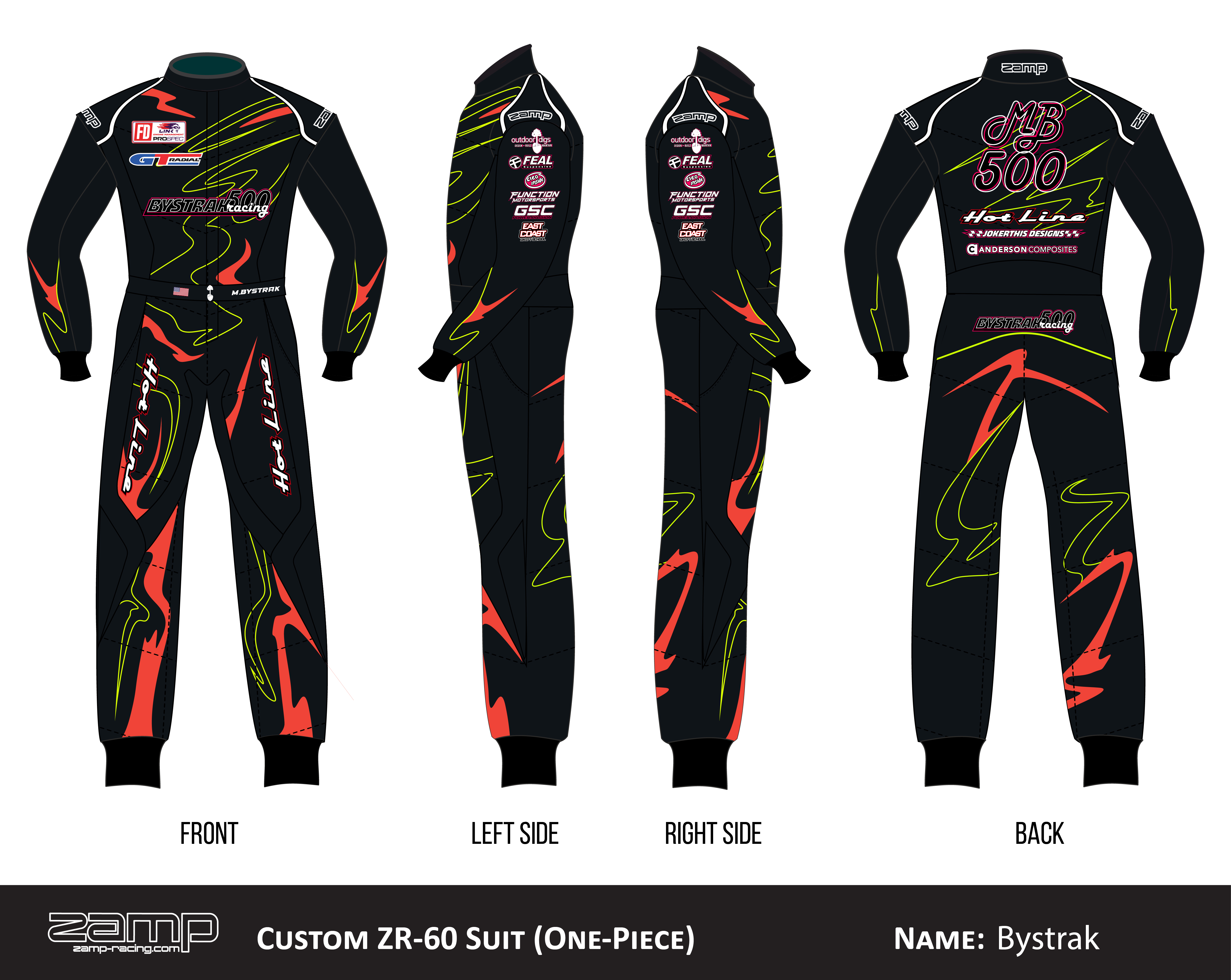 Custom Zamp racing suit